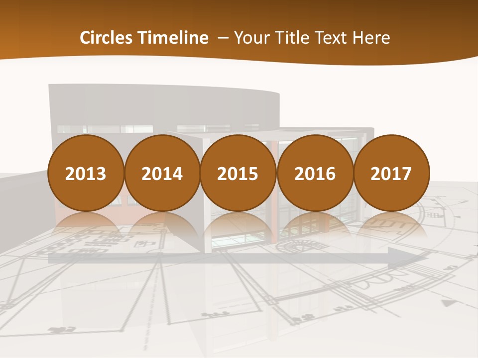 Background Orange Reflection PowerPoint Template