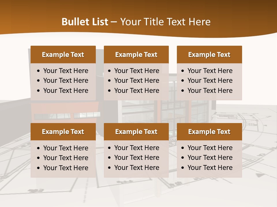 Background Orange Reflection PowerPoint Template