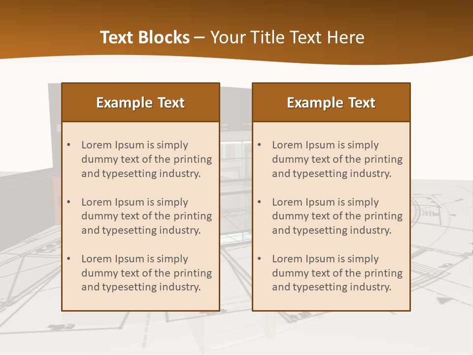 Background Orange Reflection PowerPoint Template