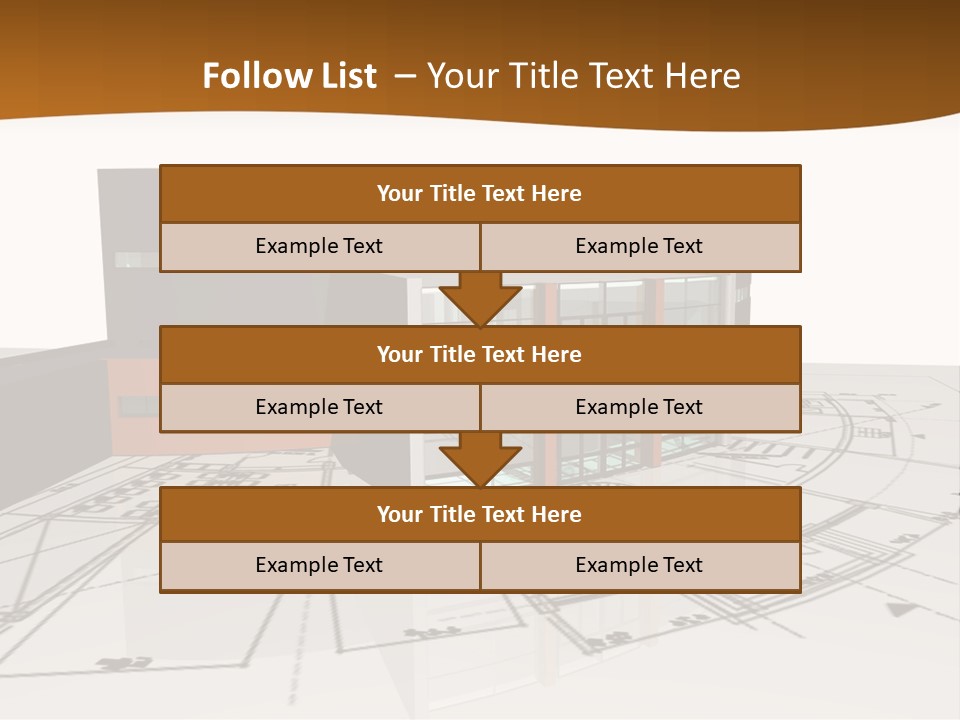 Background Orange Reflection PowerPoint Template