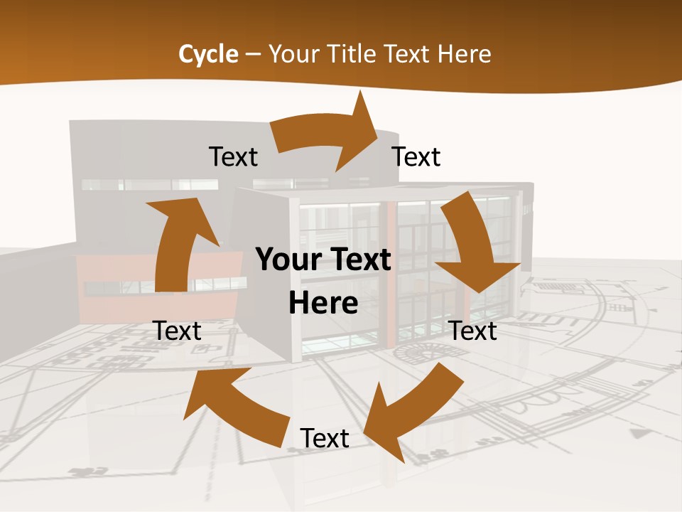 Background Orange Reflection PowerPoint Template