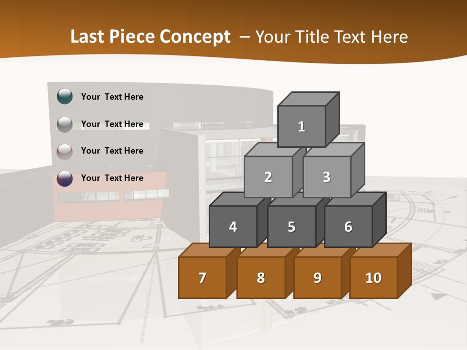 Background Orange Reflection PowerPoint Template