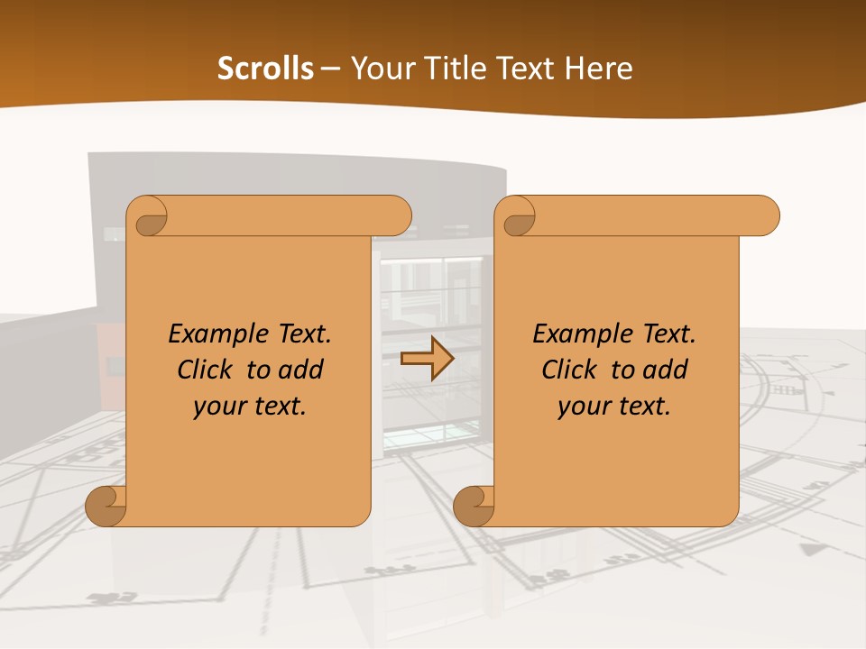 Background Orange Reflection PowerPoint Template