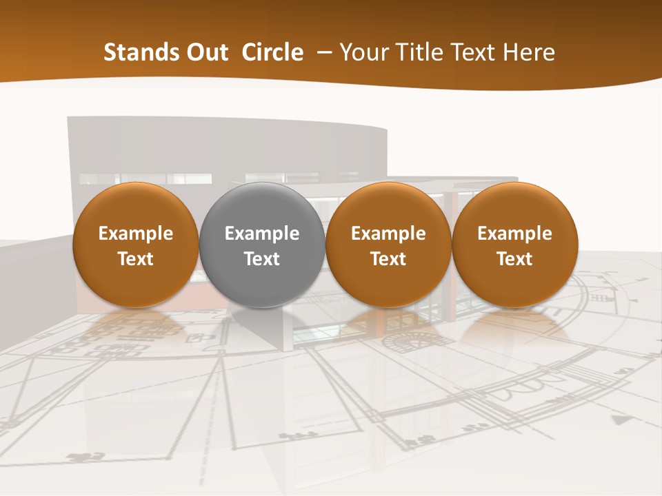 Background Orange Reflection PowerPoint Template