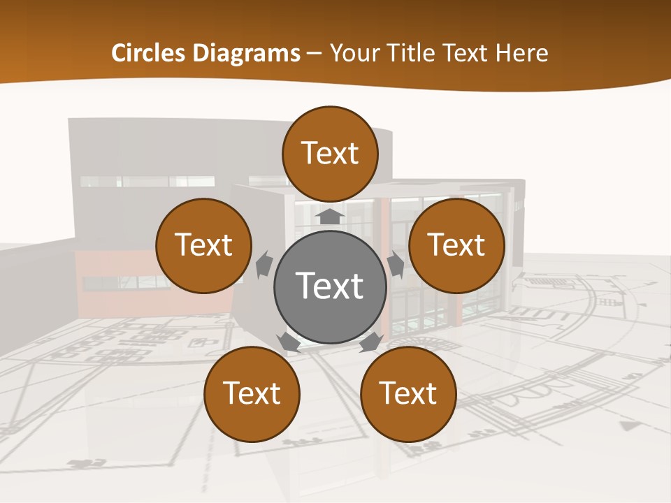 Background Orange Reflection PowerPoint Template