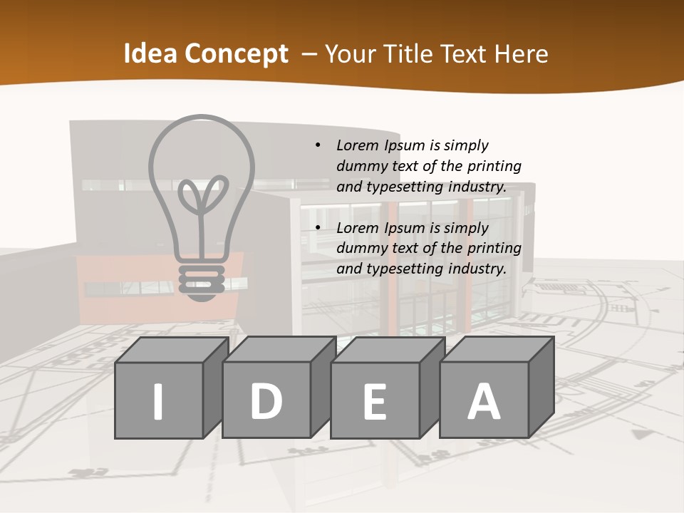 Background Orange Reflection PowerPoint Template