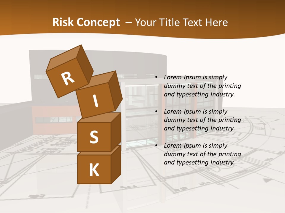 Background Orange Reflection PowerPoint Template