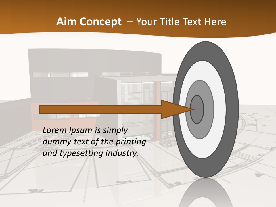 Background Orange Reflection PowerPoint Template