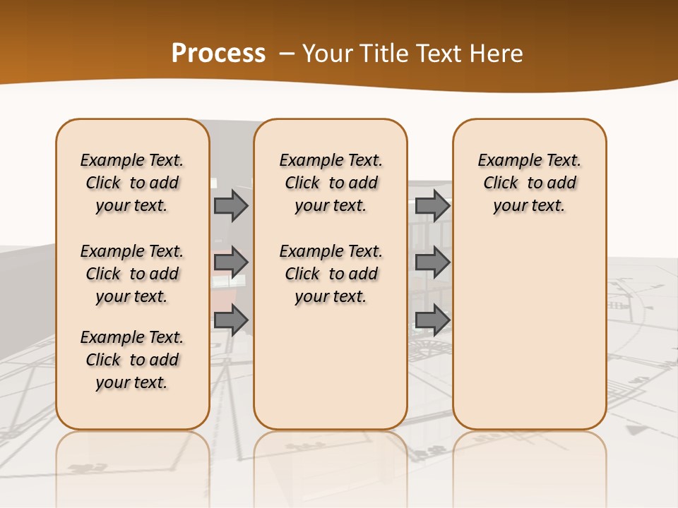 Background Orange Reflection PowerPoint Template