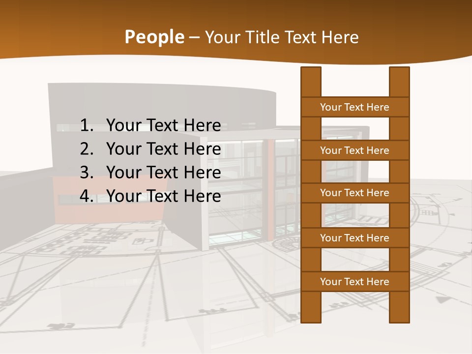Background Orange Reflection PowerPoint Template