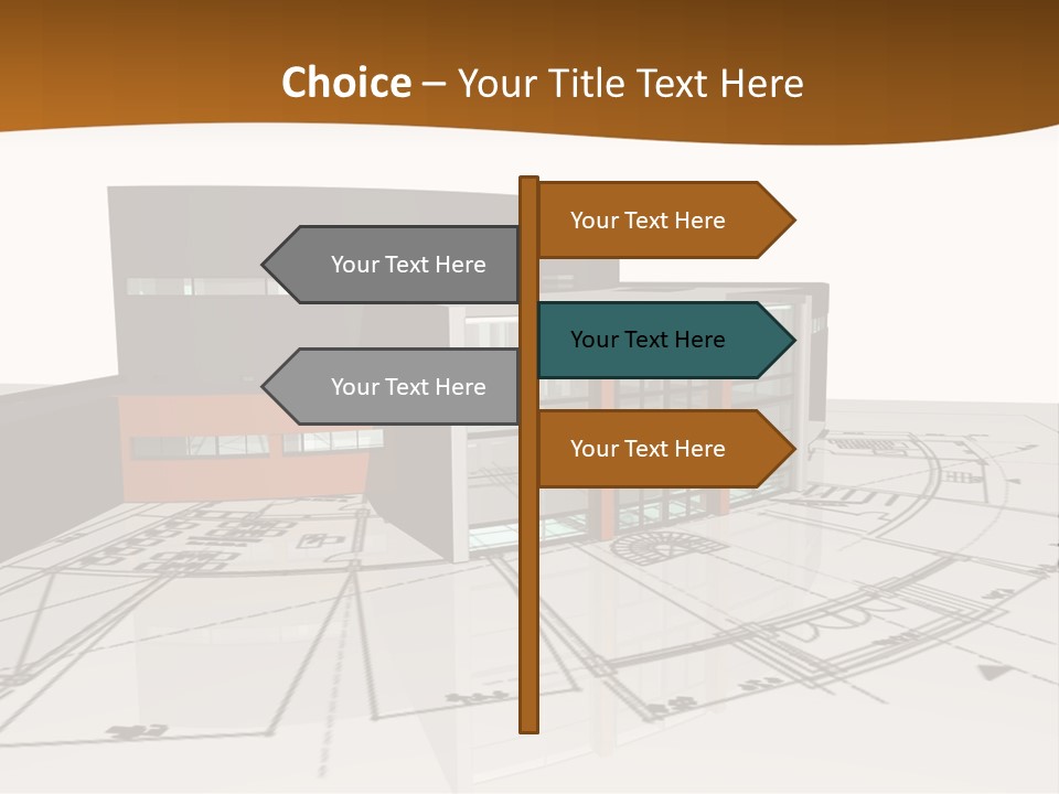 Background Orange Reflection PowerPoint Template