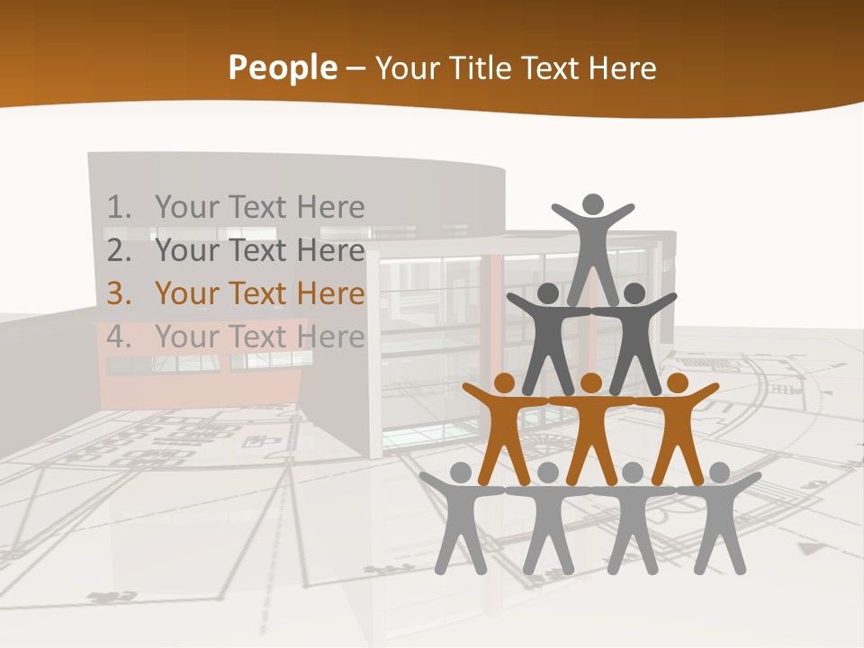 Background Orange Reflection PowerPoint Template