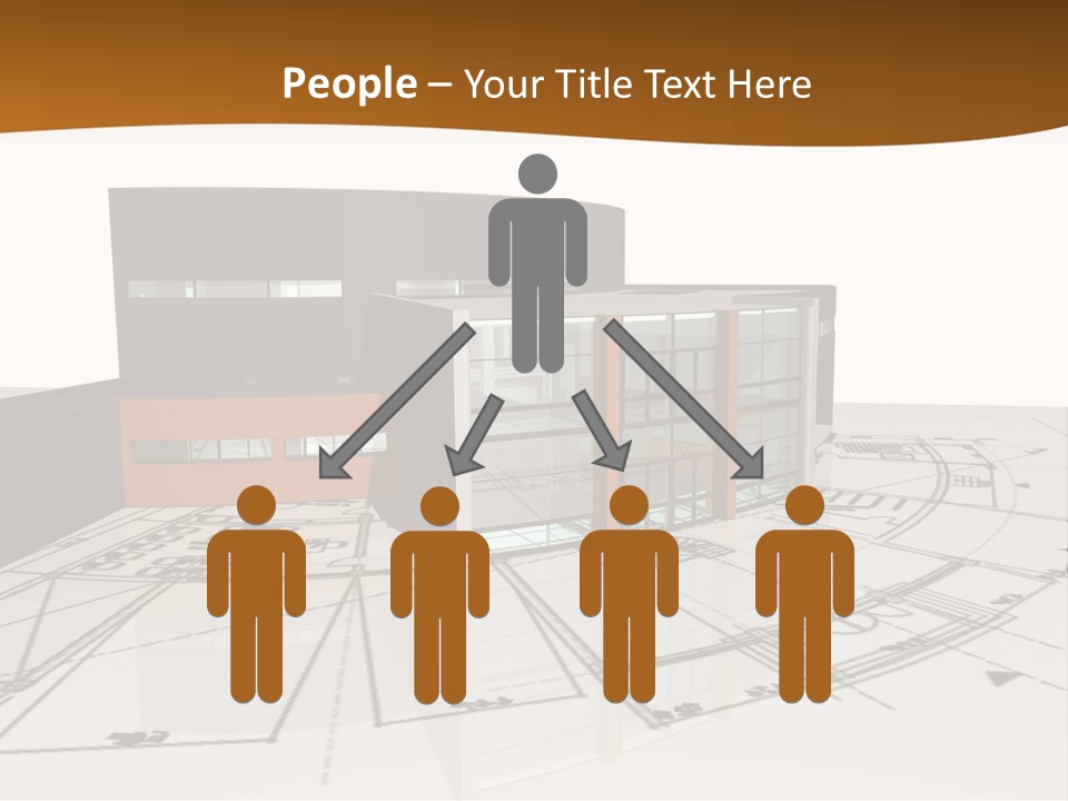 Background Orange Reflection PowerPoint Template