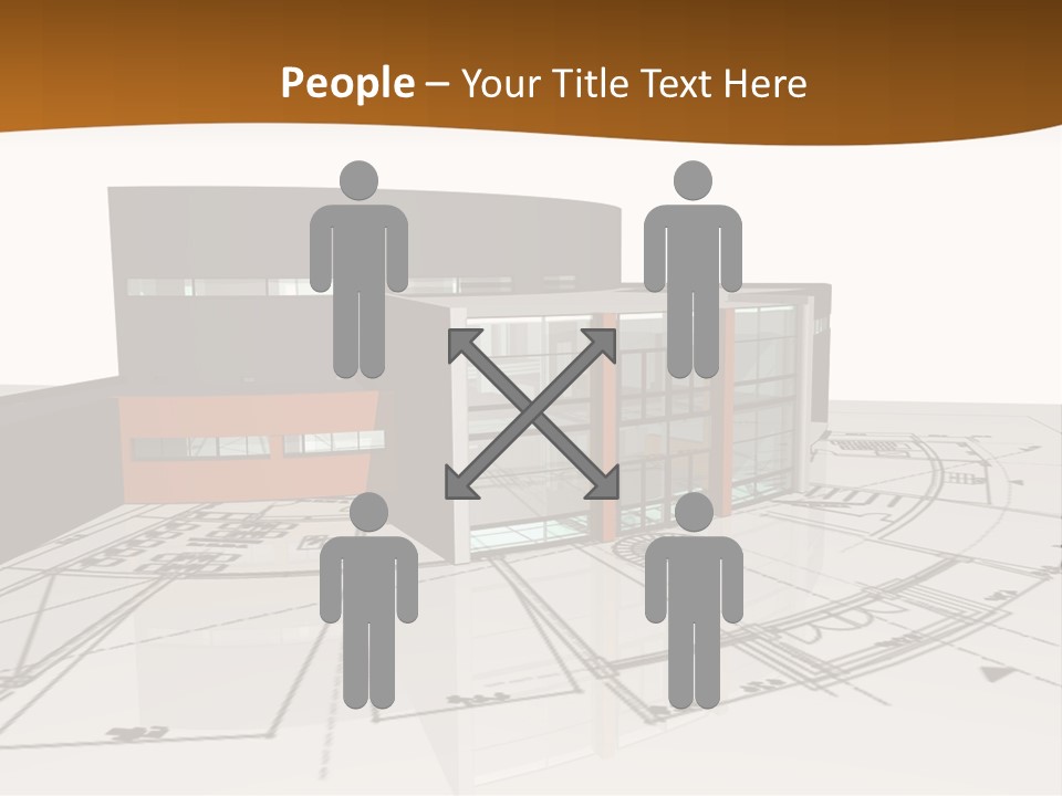 Background Orange Reflection PowerPoint Template