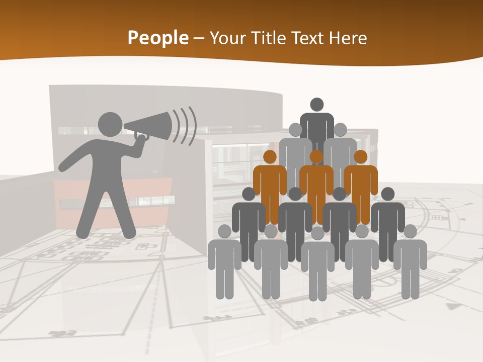Background Orange Reflection PowerPoint Template