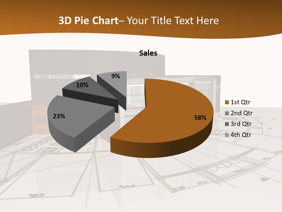 Background Orange Reflection PowerPoint Template