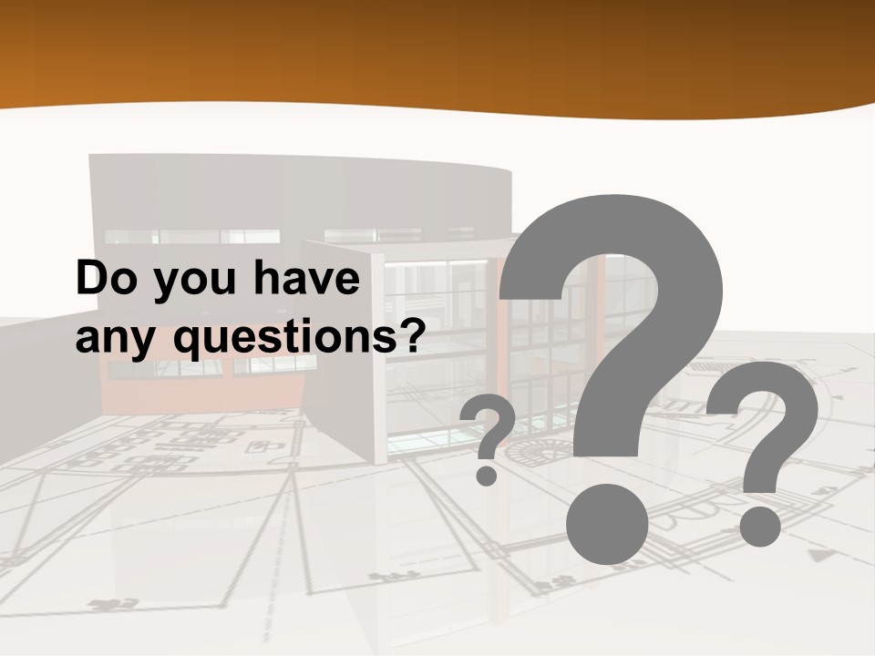 Background Orange Reflection PowerPoint Template