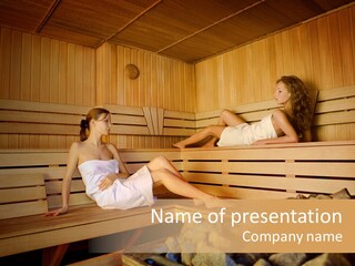 Female Relaxation Health PowerPoint Template