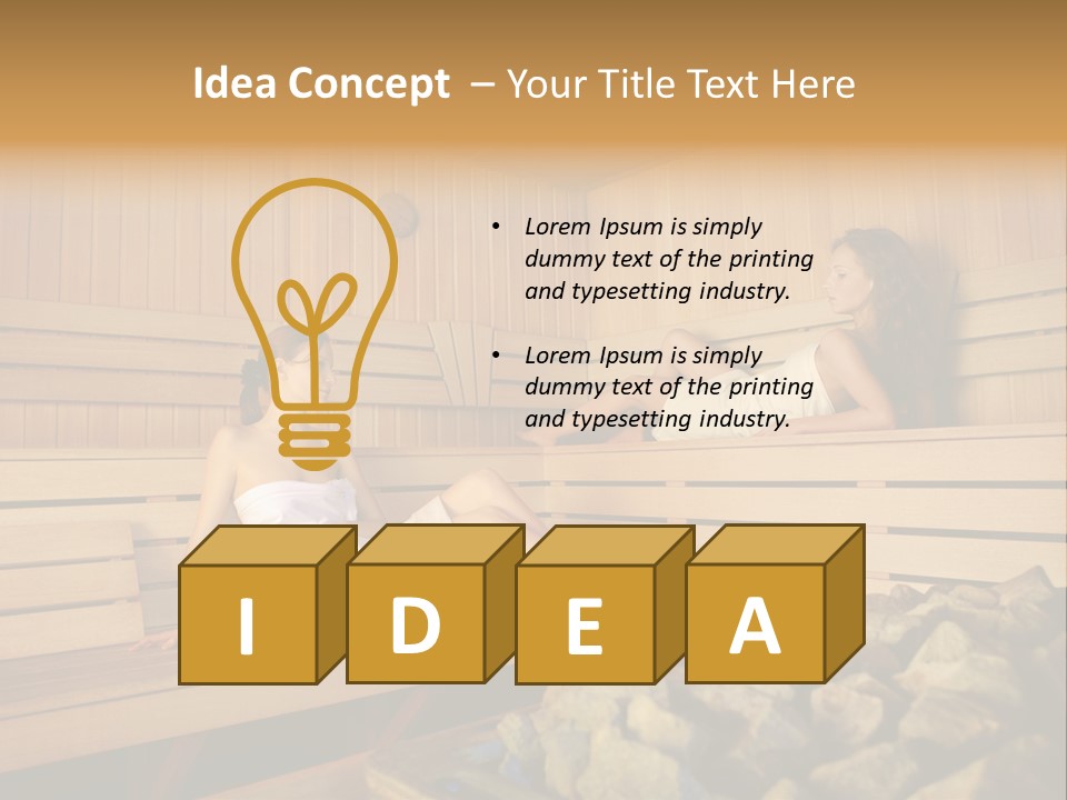 Female Relaxation Health PowerPoint Template