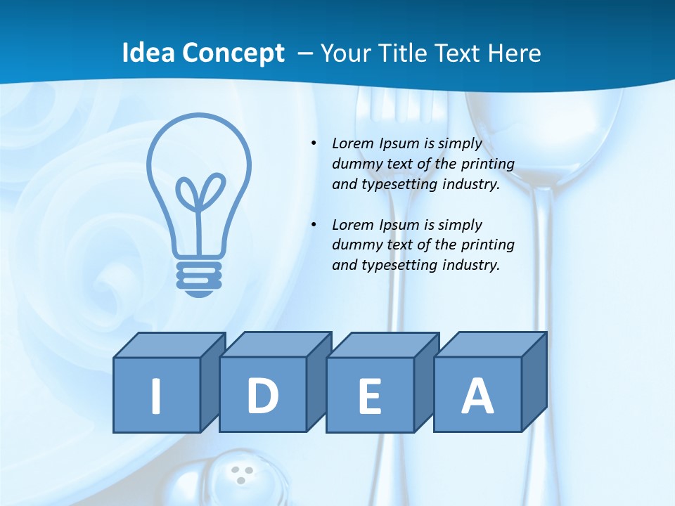 Table Fork Shaker PowerPoint Template