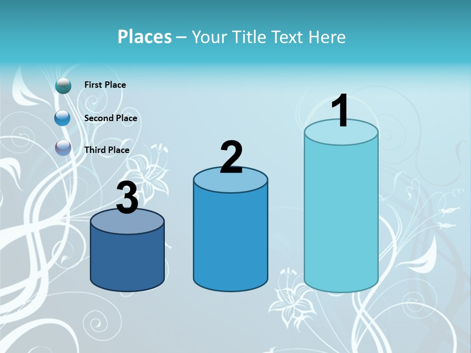 A Blue And White Floral Powerpoint Presentation PowerPoint Template