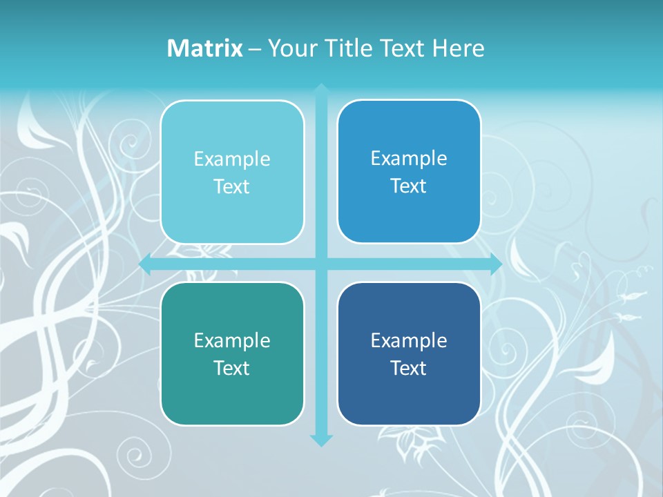 A Blue And White Floral Powerpoint Presentation PowerPoint Template