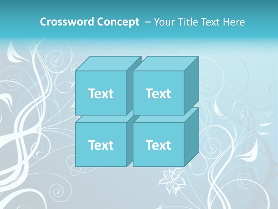 A Blue And White Floral Powerpoint Presentation PowerPoint Template