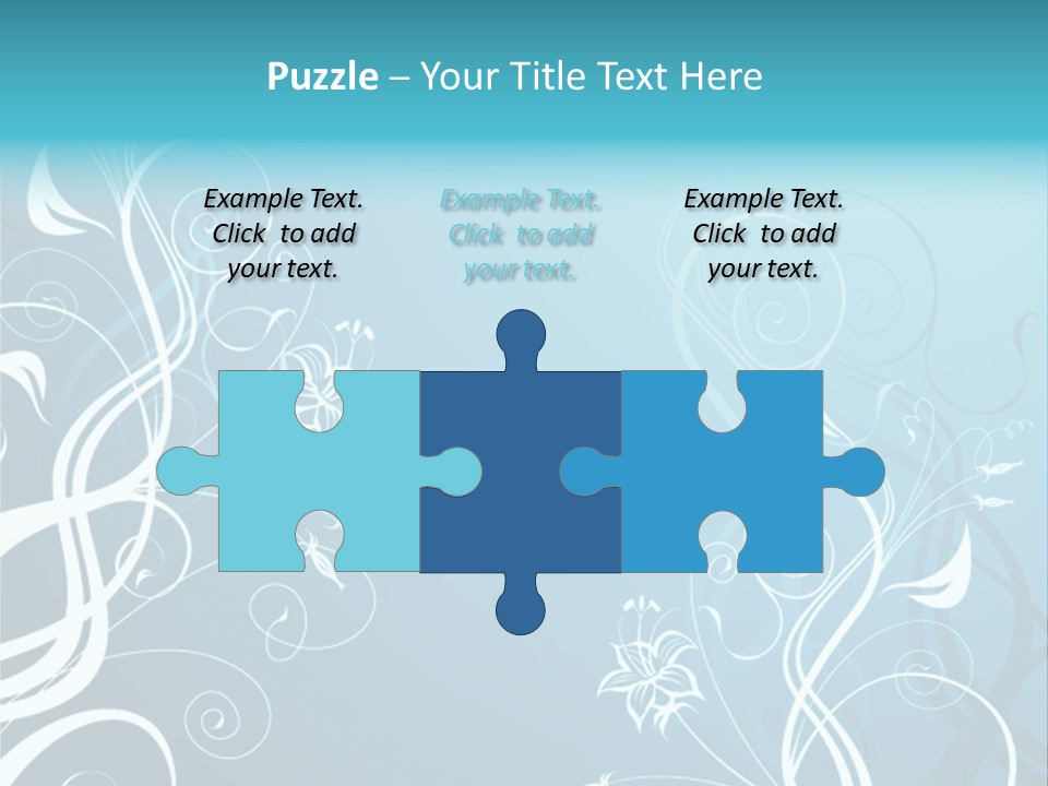 A Blue And White Floral Powerpoint Presentation PowerPoint Template