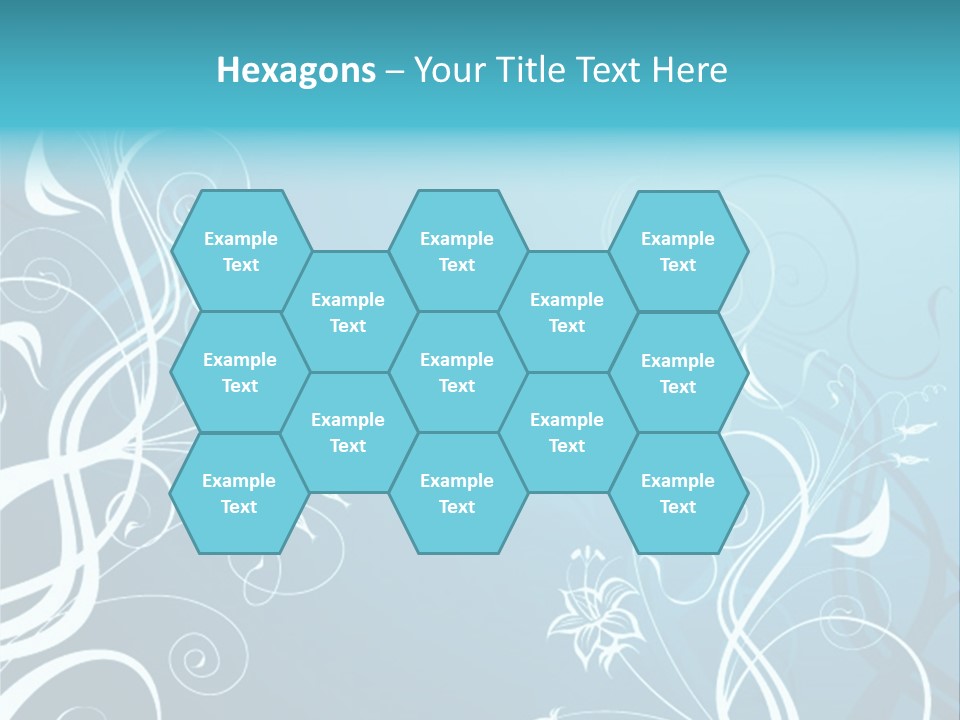 A Blue And White Floral Powerpoint Presentation PowerPoint Template