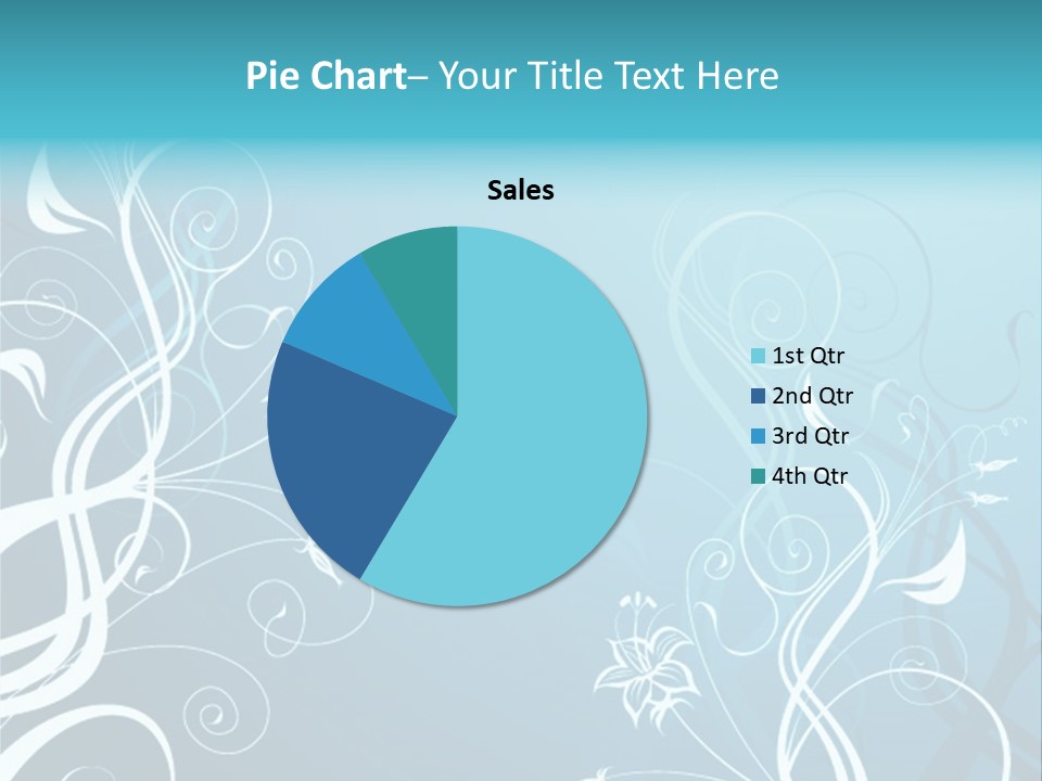 A Blue And White Floral Powerpoint Presentation PowerPoint Template