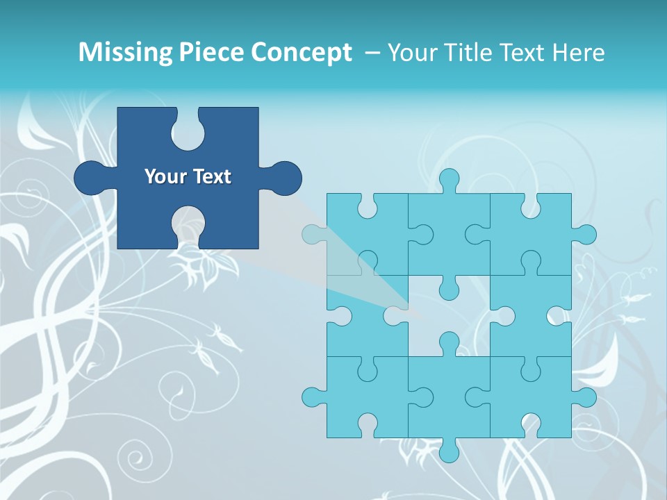 A Blue And White Floral Powerpoint Presentation PowerPoint Template