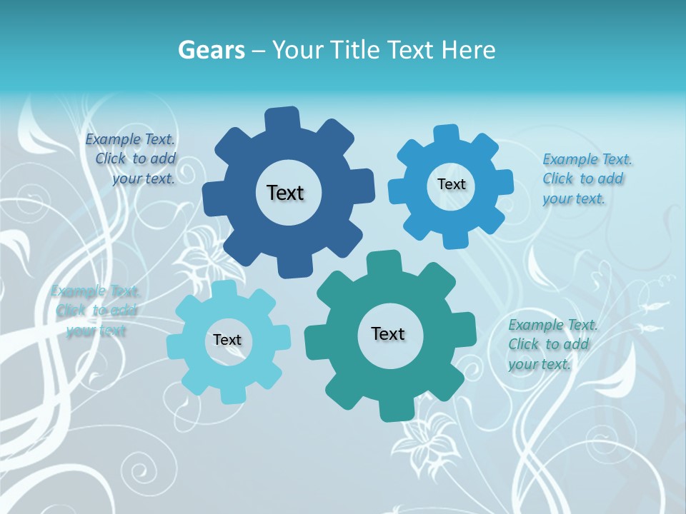 A Blue And White Floral Powerpoint Presentation PowerPoint Template