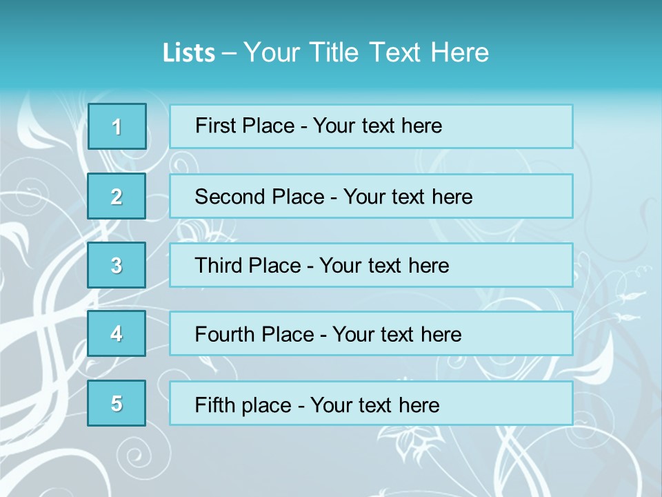 A Blue And White Floral Powerpoint Presentation PowerPoint Template
