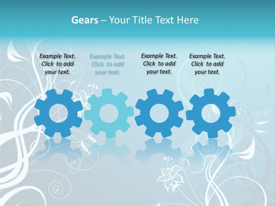 A Blue And White Floral Powerpoint Presentation PowerPoint Template