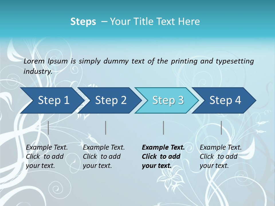 A Blue And White Floral Powerpoint Presentation PowerPoint Template