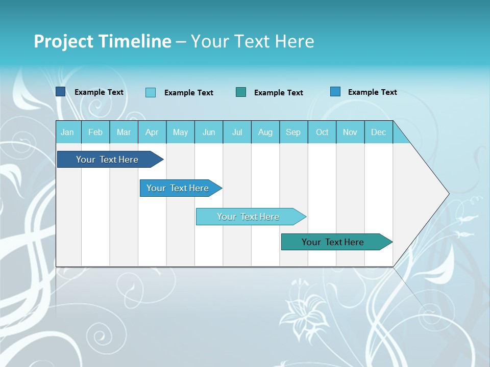 A Blue And White Floral Powerpoint Presentation PowerPoint Template