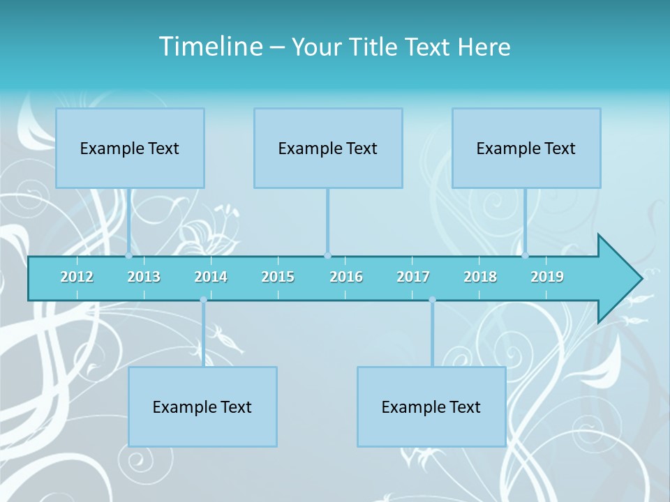 A Blue And White Floral Powerpoint Presentation PowerPoint Template