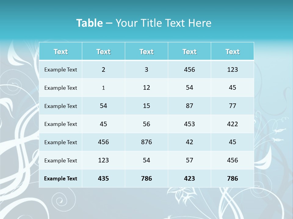 A Blue And White Floral Powerpoint Presentation PowerPoint Template