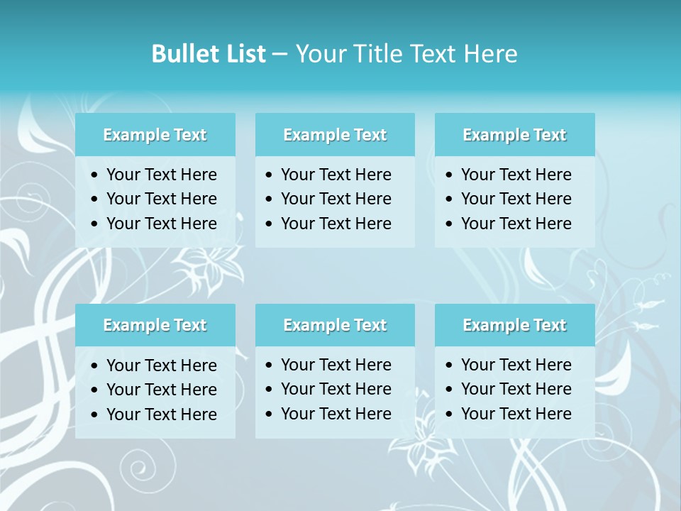 A Blue And White Floral Powerpoint Presentation PowerPoint Template