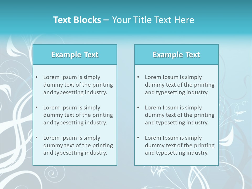 A Blue And White Floral Powerpoint Presentation PowerPoint Template