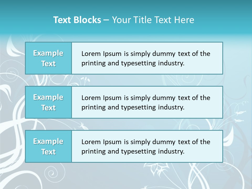 A Blue And White Floral Powerpoint Presentation PowerPoint Template