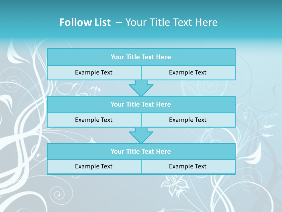 A Blue And White Floral Powerpoint Presentation PowerPoint Template