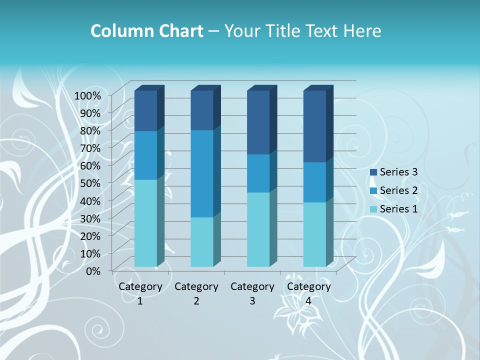 A Blue And White Floral Powerpoint Presentation PowerPoint Template