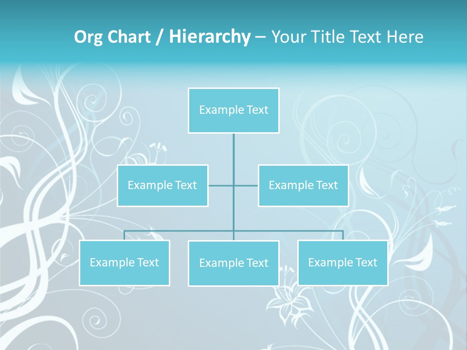 A Blue And White Floral Powerpoint Presentation PowerPoint Template