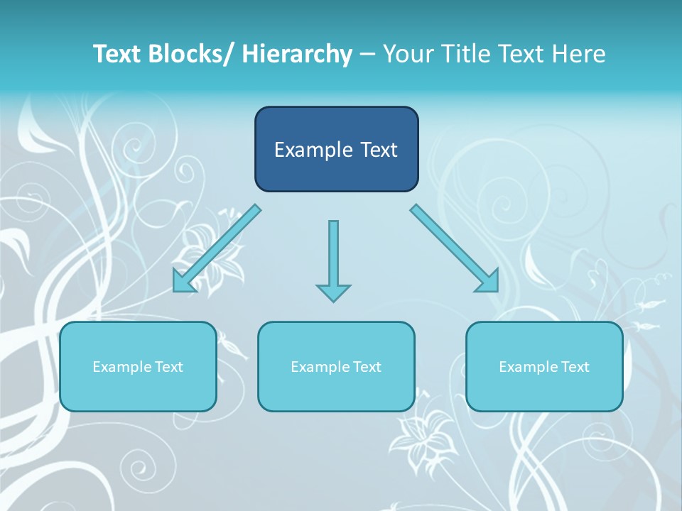 A Blue And White Floral Powerpoint Presentation PowerPoint Template