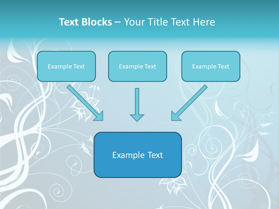 A Blue And White Floral Powerpoint Presentation PowerPoint Template