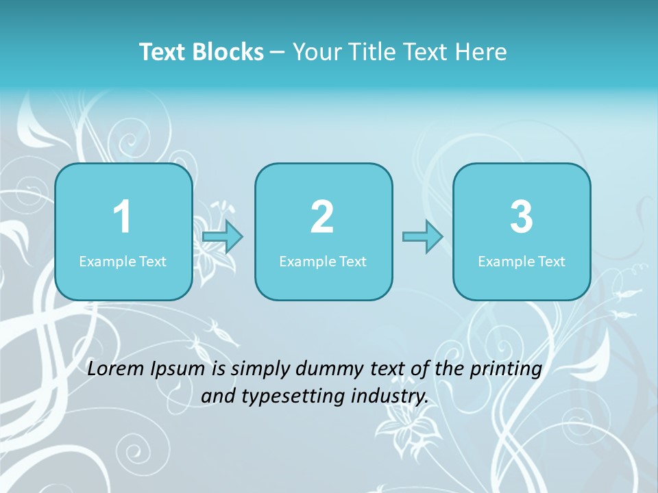 A Blue And White Floral Powerpoint Presentation PowerPoint Template