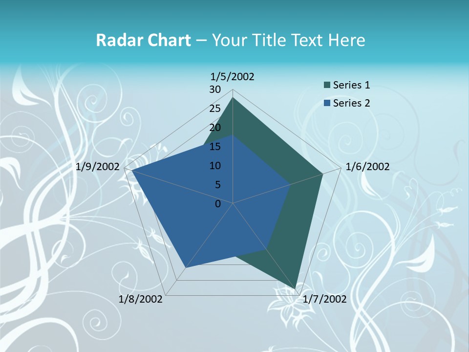 A Blue And White Floral Powerpoint Presentation PowerPoint Template