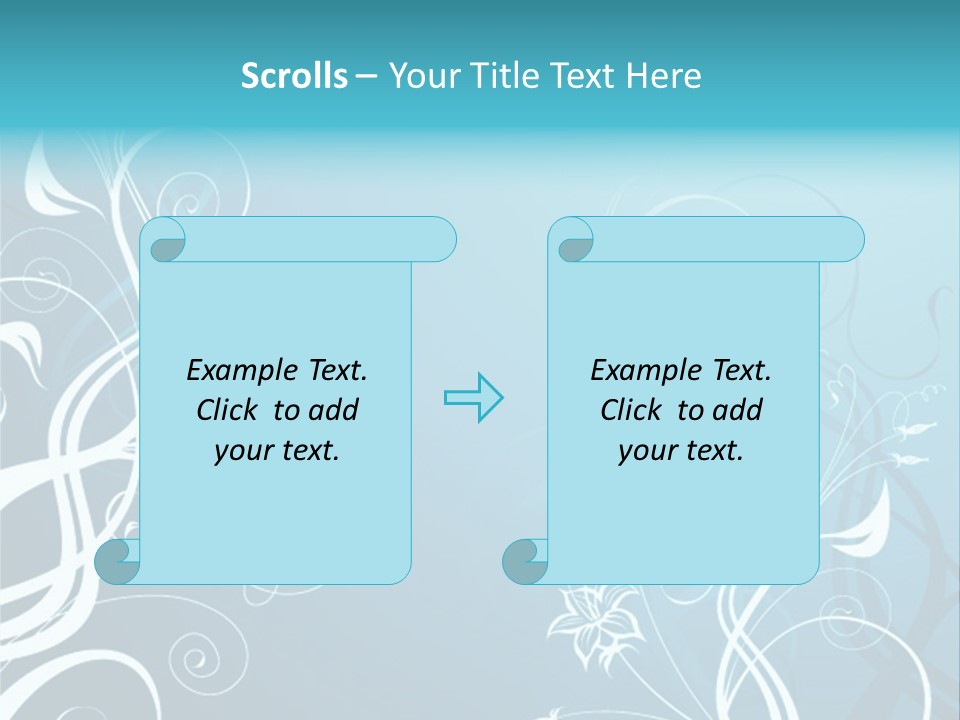 A Blue And White Floral Powerpoint Presentation PowerPoint Template