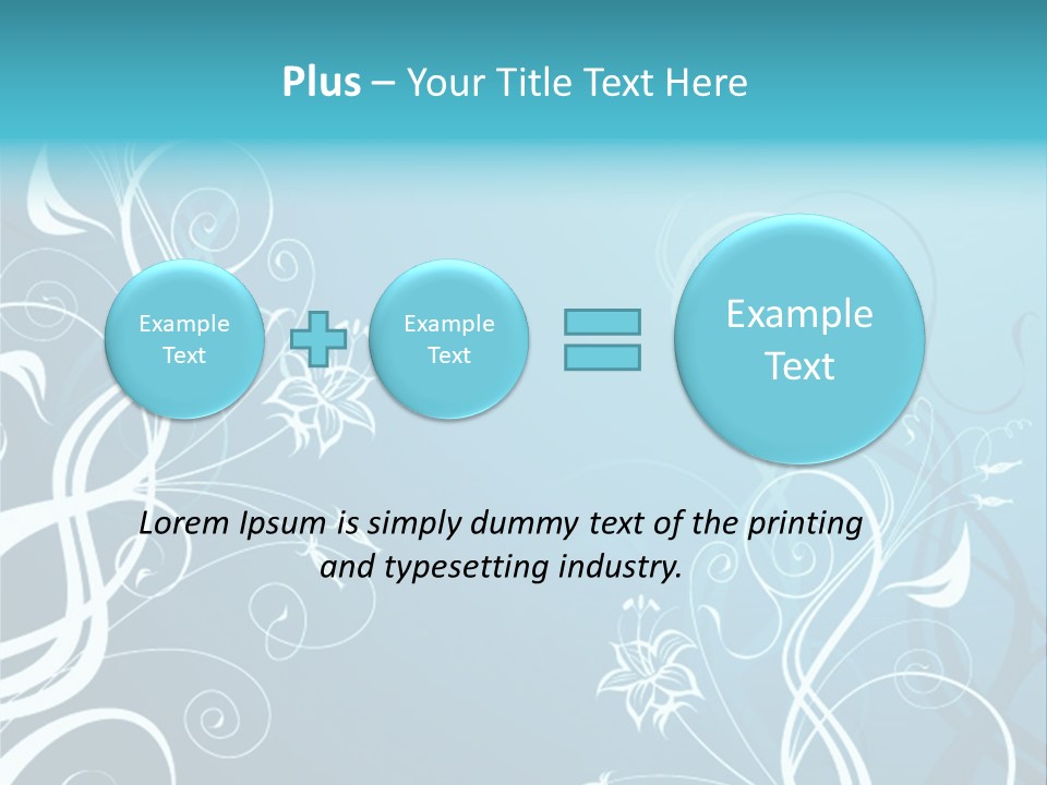 A Blue And White Floral Powerpoint Presentation PowerPoint Template